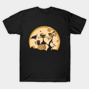 Cat And Owl T-Shirt